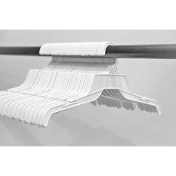 Hanger Monster 16" White Plastic Dress Hangers 60 Pack, Middle Heavy Weight,Model# 304