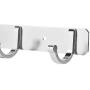 Wall Hook Aluminum Alloy Wall Mount Coat Hook Rack for Hanging Clothes Coat Hat Towels Hanger Home Bathroom Kitchen Household Hardware (6 Hooks)