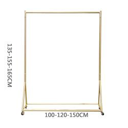 WZP Clothing Display Stand,Nano Gold Hanger,Simple Modern Clothing Store,Household Removable Hanger Floor-Standing/Golden / 120×165CM