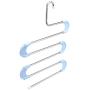 KYCPTNFJ 5 PCS Clothes Hanger S Type Pants Clothes Storage Drying Hanger Stainless Steel Space Saving Closet Towel Storage Rack Shelf 5 Tier