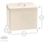 Harbour Housewares Industrial First Aid Boxes - Vintage Style 2-Tier Steel Medicine Storage Organiser - Cream