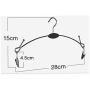 10pcs Stainless Steel Hangers Bra Pants Clothes Hangers Hook with Non Slip Clips for Shop Display