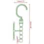 5 Holes Clothes Hanger Organizer Multi-Function 360 Rotating Clothes Rack with Handle 10pcs Random Color