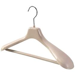 Iddefee Clothes Hanger Pack of 20 Solid Color Plastic Coat Hangers with Extra Wide Shoulder Multifunctional Hanger Pants Hangers (Color : Apricot, Size : 44cm)