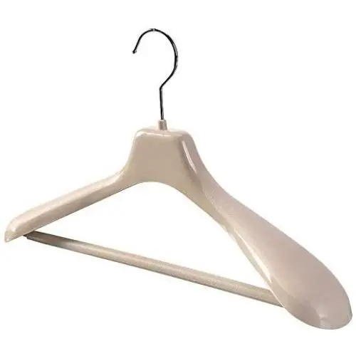 Iddefee Clothes Hanger Pack of 20 Solid Color Plastic Coat Hangers with Extra Wide Shoulder Multifunctional Hanger Pants Hangers (Color : Apricot, Size : 44cm)