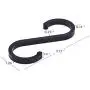 10 Pack S Hooks Heavy-Duty Solid Aluminum S Shaped Hanging Hooks for Kitchenware Pots Utensils Plants Towels Gardening Tools Clothes Hangers Multiple uses (Black) 10 Pack S Hooks Heavy-Duty Solid Aluminum S Shaped Hanging Hooks for Kitchenware Pots Utensils Plants Towels Gardening Tools Clothes Hangers Multiple uses (Black)