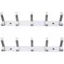 Wall Mounted Coat Rack - Coat Hook Rack Rail Hanger to Hang Coat Clothes, Hat, Towel, Key - Modern Heavy Duty 10 Hooks for Entryway, Kitchen, Bathroom, Door, Closet Room 2 Packs