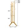 Shotbow Entryway Furniture Standing Coat Rack, Clothes Laundry Coat Rack with 6 Hooks 3-Tier Storage Shelves for Clothes Scarves Handbags Umbrella, Hat Hanger Organizer Rack Garment Rack (Yellow)