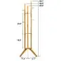 Pratcgoods Entryway Coat Rack Clothes Laundry Coat Rack Entryway Furniture Clothing Hanger Clothing Organizer 3-Tier Storage Shelves Coat Rack with 6 Hooks
