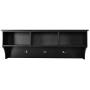 Black Wall Mount Coat Rack Cloth Hanger Hook Organizer Entryway Hallway Storage Shelf with Ebook
