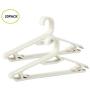 Nutteri 10/20 Pack Plastic Hangers, Plastic Clothes Hangers,Ideal for Everyday Standard Use, Clothing Hangers (White, 20)