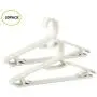 Nutteri 10/20 Pack Plastic Hangers, Plastic Clothes Hangers,Ideal for Everyday Standard Use, Clothing Hangers (White, 20)
