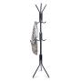 Clewiltess Standing Entryway Coat Rack Coat Tree Hat Hanger Holder 12 Hooks Jacket Umbrella Tree Stand Base Metal (Black)