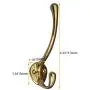 Tiazza 4Pcs Antique Solid Brass Clothes Hooks Entryway Coat Hooks Scarf and Jacket Hangers Perfect Bath Towel Heavy Hooks (Gold)