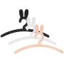 Jili Online 3pcs /Set Rabbits Baby Kids Wood Bunny Clothes Hanger Home Room Decor