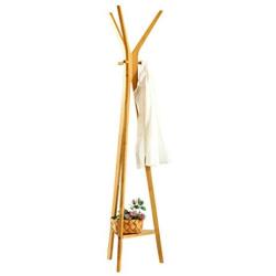 CL- Coat Rack Floor Bedroom Solid Wood Hanger Modern Minimalist Living Room Creative Landing Hanger Clothes Rack Size: 168x40x40cm Coat Rack (Color : Natural)