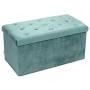 B FSOBEIIALEO Folding Storage Ottoman, Long Shoes Bench, Flannelette Footrest Stool Seat 31.5"x15.7"x15.7" (Teal, Large) B FSOBEIIALEO Folding Storage Ottoman, Long Shoes Bench, Flannelette Footrest Stool Seat 31.5"x15.7"x15.7" (Teal, Large)