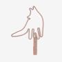 Unique Design Cactus & Fox Wall Mounted Coat Hook Decorative Robes & Towels Hook Clothes Hanger with Screw (Fox2)