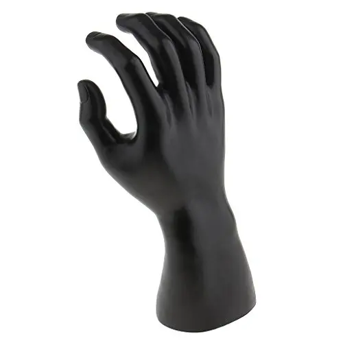 kesoto Jewelry Display Holder Bracelet Ring Watch Stand Support Holder Hanger Rack Male Mannequin Hand Form, 2 Colors to Choose - Black kesoto Jewelry Display Holder Bracelet Ring Watch Stand Support Holder Hanger Rack Male Mannequin Hand Form, 2 Colors to Choose - Black