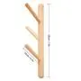 YOYAI Wood Coat Rack Hooks Wall Mounted Wood Wall Hooks Hat Rack Towel Hanger Detachable Modern Design Handcraft Tree Branch Heavy Duty Peg Rack（Beech Wood 3 Hooks）