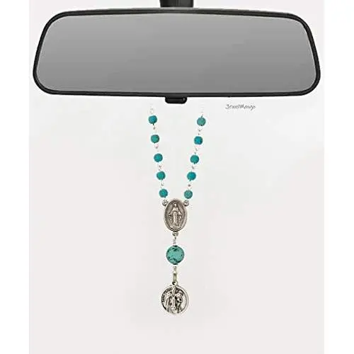 Rosary, Rear View mirror Hangers, St. Christopher,Car Crucifix,communion favors,Auto Rosary,easy hang,First Communion Gift,Confirmation Gift Rosary, Rear View mirror Hangers, St. Christopher,Car Crucifix,communion favors,Auto Rosary,easy hang,First Communion Gift,Confirmation Gift