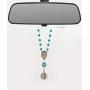Rosary, Rear View mirror Hangers, St. Christopher,Car Crucifix,communion favors,Auto Rosary,easy hang,First Communion Gift,Confirmation Gift