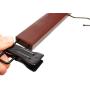 Tidy Living (12 Pack Wood Hangers with Clips Wooden Hangers Cherry Clothes Pants Hanger for Closet