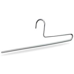Mawa by Reston Lloyd Trouser Series Non-Slip Space-Saving Clothes Hanger with Single Rod for Pants, Style KH/1, 1-Each, Silver