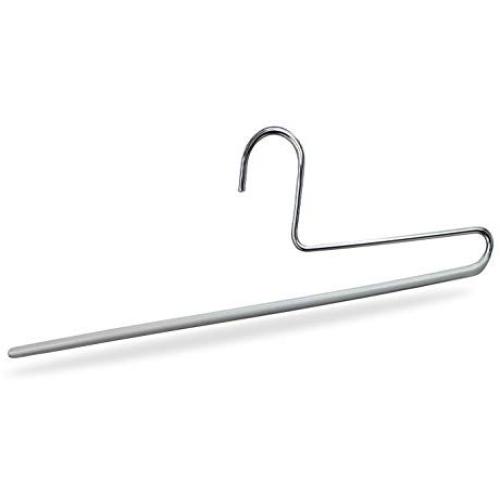 Mawa by Reston Lloyd Trouser Series Non-Slip Space-Saving Clothes Hanger with Single Rod for Pants, Style KH/1, 1-Each, Silver