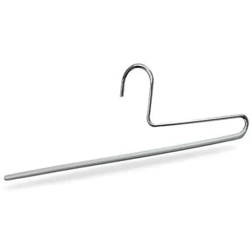 Mawa by Reston Lloyd Trouser Series Non-Slip Space-Saving Clothes Hanger with Single Rod for Pants, Style KH/1, 1-Each, Silver