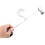 uxcell Metal Family Double Clips Design Socks Suits Pants Clothes Hanger 3 Pcs Black