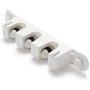 Cavoli Strong Sucker Mop Holder Wall Mounted Mop and Broom Hanger - Kitchen&Garden&Garage Suction Cup Organizer with 3 Positions 2 Hooks,White