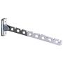 8 Holes Wall Mounted Hanger Hook Stainless Steel Clothes Hanger Rack Wardrobe Cloakroom Folding Rack for Shirts, Pants,2pcs