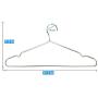 CFZC Hangers 40 Pack Metal Hangers Strong Wire Stainless Steel Hangers with Clothes Pins, Magic Hanger, Save Space for Wardrobe - 4mm Diameter 17.7 Inch