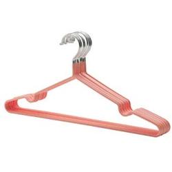 High-tech type 10pcs/lot Stainless Steel Clothes Hanger Non Slip Space Saving Clothes Hangers with Hook,Orange