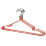 High-tech type 10pcs/lot Stainless Steel Clothes Hanger Non Slip Space Saving Clothes Hangers with Hook,Orange