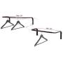 Wall Mounted Adjustable Durable Steel Clothes Rack Set of 2 Drying and Hanging Closet Bar Rail Organizer (Black)