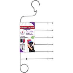 Jokari 6 in 1 Non Slip Space Saving Hanger for Leggings, Pants, Scarves and More. Maximize Storage and Hang Six Pairs of Slacks, Jeans, and Workout or Yoga Pants of Any Material Without Slipping Off.