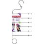 Jokari 6 in 1 Non Slip Space Saving Hanger for Leggings, Pants, Scarves and More. Maximize Storage and Hang Six Pairs of Slacks, Jeans, and Workout or Yoga Pants of Any Material Without Slipping Off.