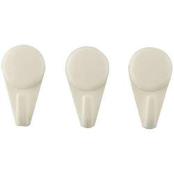 uxcell Plastic Parlour Bedroom Towel Clothes Hanger Wall Mounted Push Pin Hook 3pcs