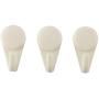 uxcell Plastic Parlour Bedroom Towel Clothes Hanger Wall Mounted Push Pin Hook 3pcs