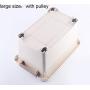 Khaki Plastic Storage Boxes with Brown Handle, 6/11/17 Quart Mix Storage Bin with Latch/Lid 3-Pack, Large Latch Storage Boxes with Sheave, Stackable Storage Plastic Boxes Bin