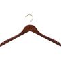 The Great American Hanger Company Wooden Top Hanger, Walnut Finish with Brass Hardware, Boxes of 50 The Great American Hanger Company Wooden Top Hanger, Walnut Finish with Brass Hardware, Boxes of 50