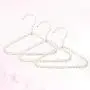 POPETPOP 3Pcs Pearl Design Dog Cat Clothes Hanger, Elegant Pet Clothes Hanger for Dog Cat Grooming Hangers, 20cm (White)