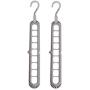 Leagway Magic Clothing Hanger Organizer, Wardrobe Clothes Cascading Hanger Hook Rack, Closet Space Saving Hangers, Keep Your Shirt/Skirt/Coat Organized and Wrinkle-Free, 360 Rotation, 2 Pack (Grey)