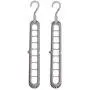 Leagway Magic Clothing Hanger Organizer, Wardrobe Clothes Cascading Hanger Hook Rack, Closet Space Saving Hangers, Keep Your Shirt/Skirt/Coat Organized and Wrinkle-Free, 360 Rotation, 2 Pack (Grey)