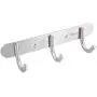Towel Hook Rack Brushed Nickel - Sagmoc 8-Inch Coat Hook Rail Wall Mounted with 3 Hooks, Durable Clothes Hangers for Bedroom, Bathroom, Foyer, Hallway (304 Stainless Steel)