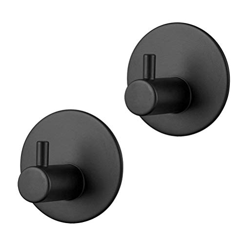 Adhesive Hooks Wall Mount Hangers Hook Super Strong for Kitchen Bathroom Hotel Toilet 2PCS