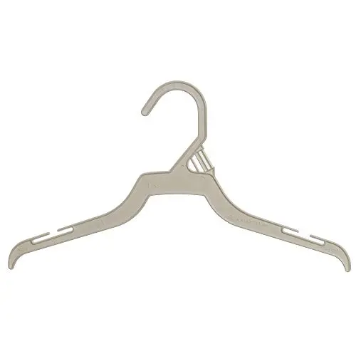 Mainetti 226 White All Plastic Hangers With Notches For Straps, Great For Shirts/Tops/Dresses, 12-Inch (Value Pack Of 1000)