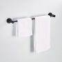 Marmolux Acc Towel Bar Bathroom Single Towel Rack 24 Inches Matte Black Bath Hardware Accessories Set Towel Hanger Rod Holder Wall Mount Towel Rail Stainless Steel